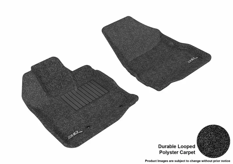 3D Maxpider Classic Black Floor Liners – Two-Piece Front Set With Custom Fit Design 1