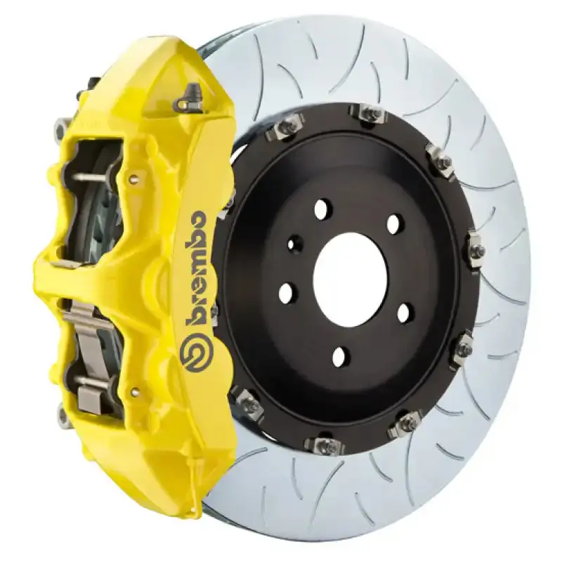 Brembo Z (Rz34) Front Gt Big Brake Kit – 6-Piston Calipers, 380X34Mm Two-Piece Slotted Rotors, Yellow Finish 1