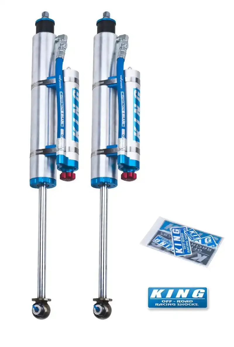 King Shocks 25001-257A Rear 2.5-Inch Piggyback Hose Shock With Adjustable Rebound – Fits 2-Inch Lift Kits 1