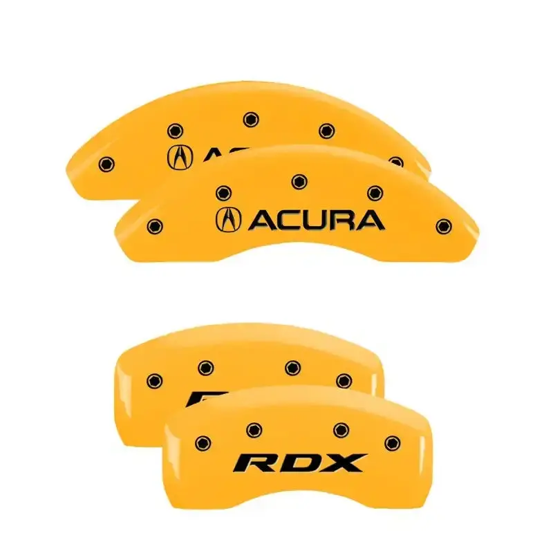 Mgp 4-Piece Caliper Cover Set – Engraved Yellow Finish With Black Accent For Front & Rear 1