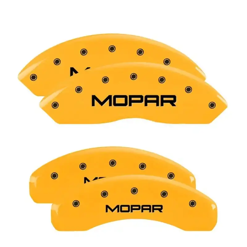 Mgp Engraved Front And Rear Caliper Covers For Chevrolet Silverado – Yellow Finish With Black Accents 1