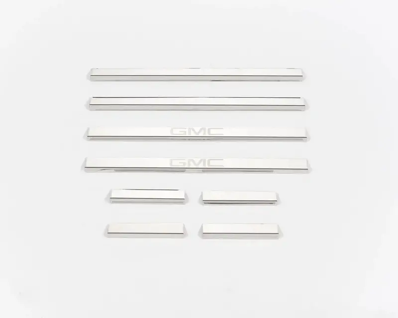 Putco Stainless Steel Gmc Cargo Door Sill Protector Set – 4-Piece With Embossed Logo 1