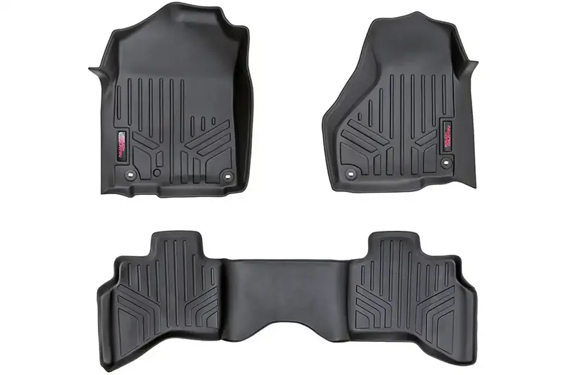 Rough Country Heavy-Duty 3-Piece Floor Mat Set – Front & Rear 1