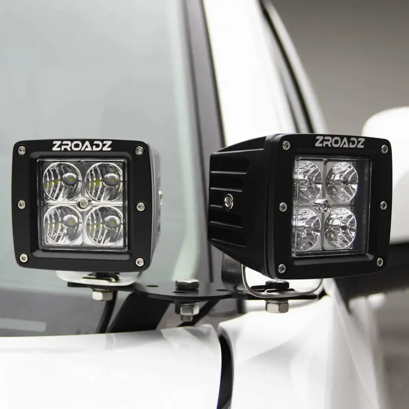 T-Rex Z366641-Kit4 Bolt-On Led Hood Hinge Lighting Kit – Black Steel 1